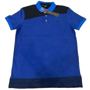 Marc by Marc Jacobs Men's Colorblock Polo Blue/Black Shirt NWT- Size XS MSRP $98